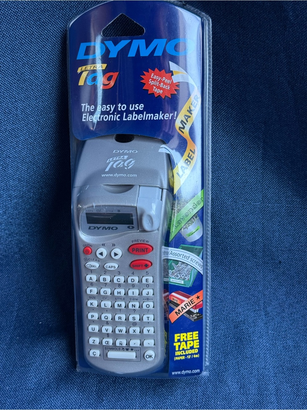 Dymo LetraTag Electronic Labelmaker Handheld Silver Label Maker Vintage Sealed